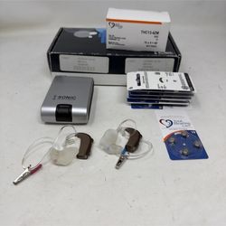 SONIC JN80 SP Hearing Aid Works W/ Batteries (44 Batteries) Exp: Jul 2020, Case