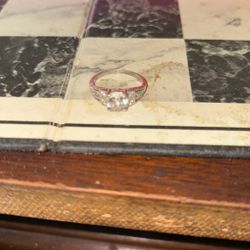 Sterling Silver Engagement Ring 