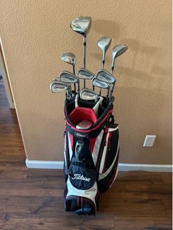 Golf Set Bundle W/ Titleist Golf Bag + TaylorMade Driver