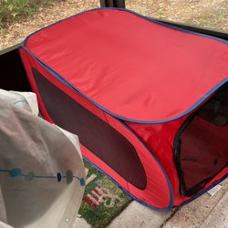 Pop Up Kennel Portable Red