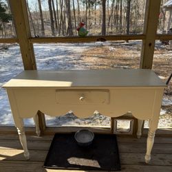 $15 Wooden White Side Table