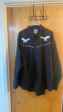 Men’s long sleeve dress shirt with Eagles 10$ XXL