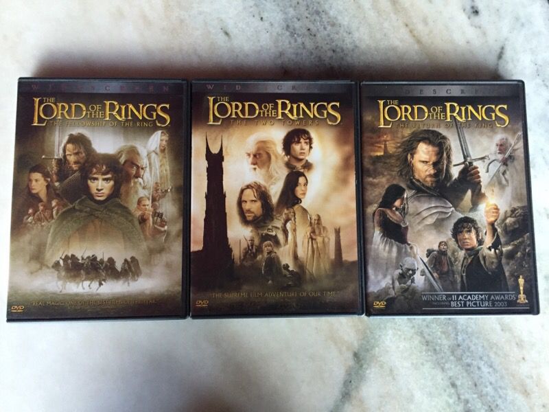 Lord of the rings dvds