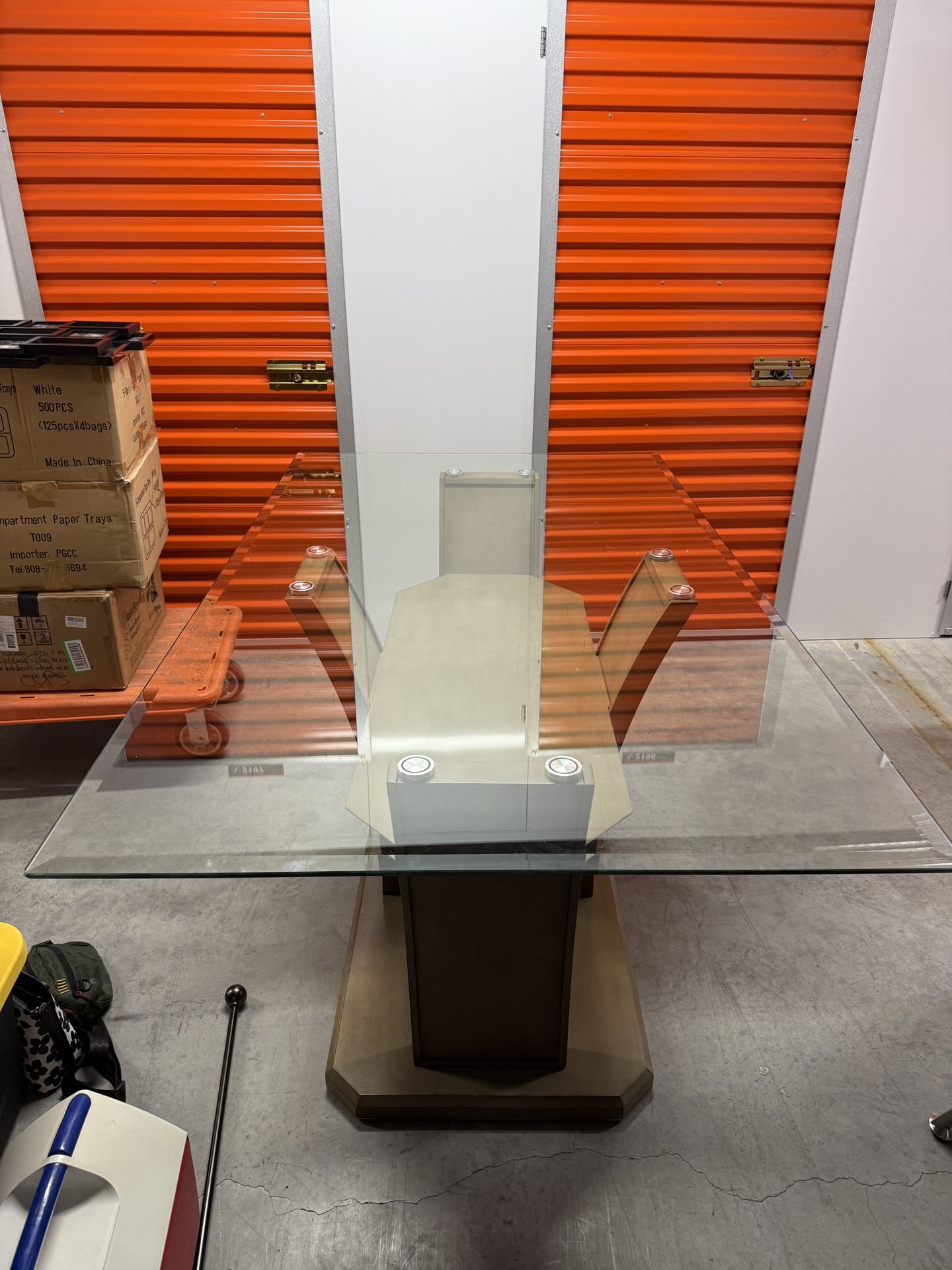 Glass Dining Table and Chairs