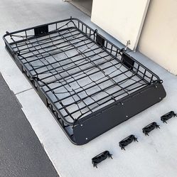 New in box $160 Roof Basket and Cargo Net (Set) 64x39” Car Top Carrier Luggage Holder 150lbs Max