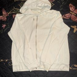 white hoodie - medium