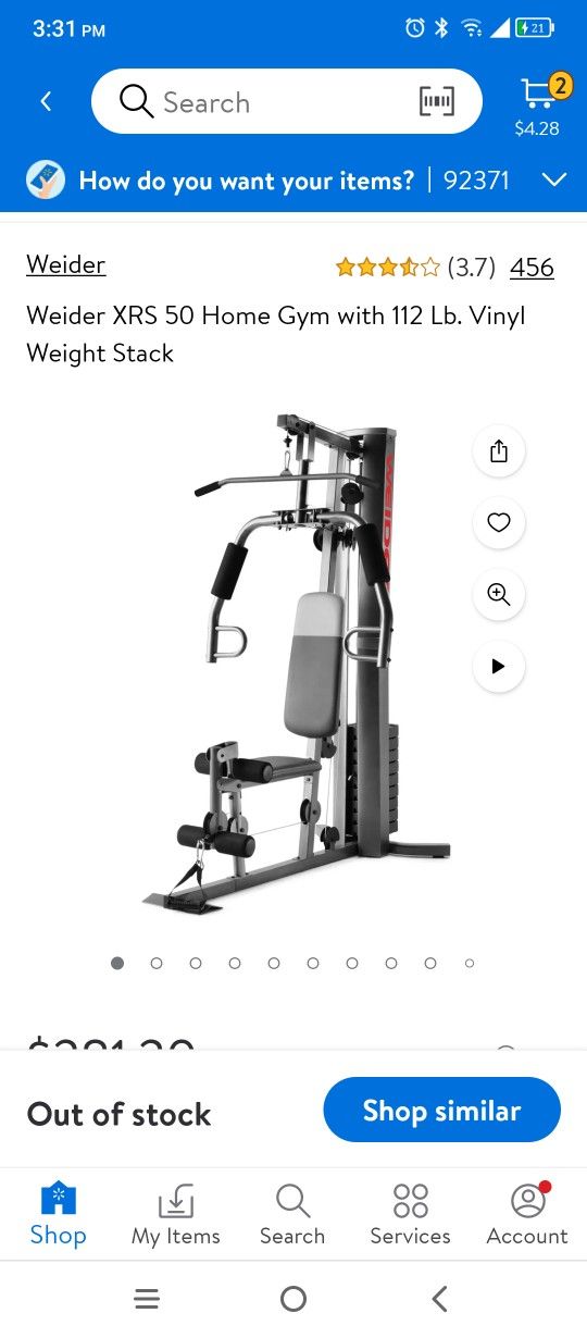 Weider xrs 50 home gym with leg developer sale