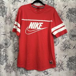 Nike Red Mesh Jersey T-Shirt Size Large
