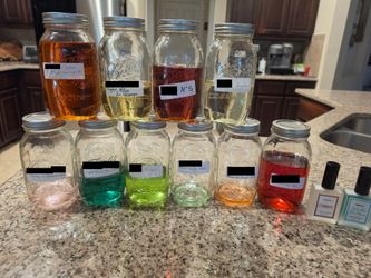 Fragrance Oil Collection in Mason Jars