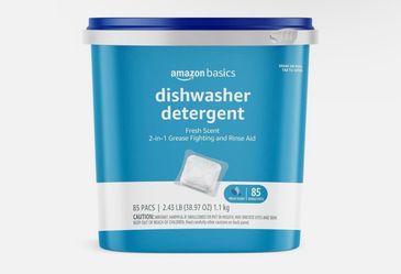 Amazon Basics Dishwasher Detergent Pacs, Fresh Scent 85pc