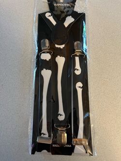 Halloween Skelton Suspenders