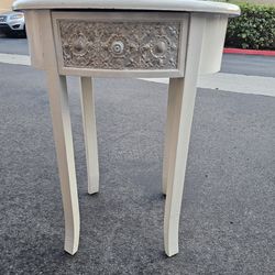 Vintage Round Side Table w/ Drawer