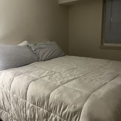 Queen Bed with Bed Frame 