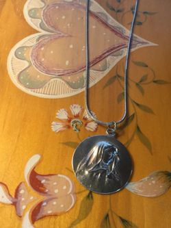 Sterling Silver round pendant necklace / 925 true silver jewelry 🌿🌼🌿