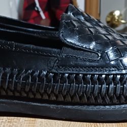 LIKE NEW MEN'S DEER STAGS BRAND TIJUANA CLASSIC BLACK DRESS LOAFER SZ 9D RETAIL NEW 4 $34.29-$44.95