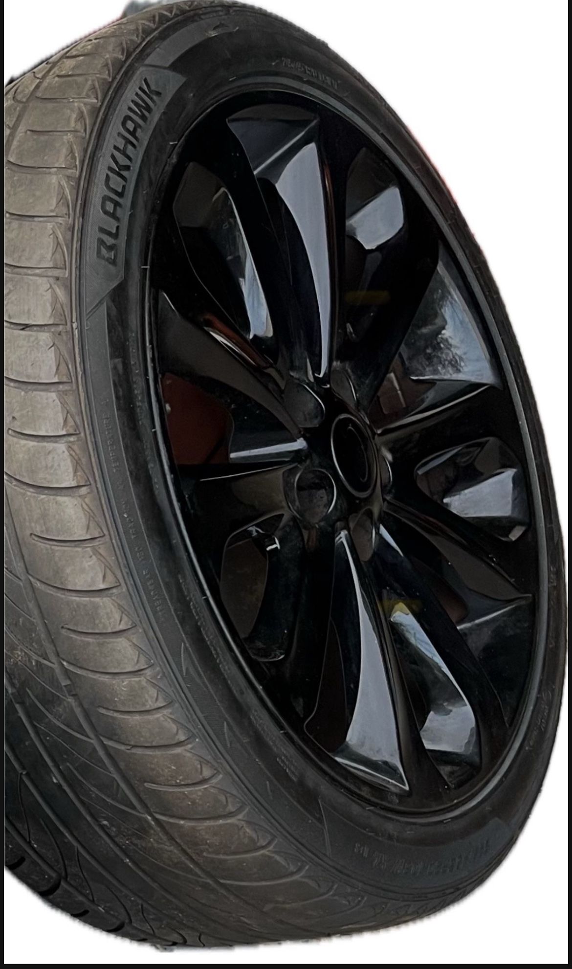 Land Rover 5 Lugs Factory 20 Inch Rims With Tires Black 2045/45 R 20