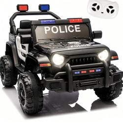 Brand New in sealed box 12V Kids Ride On Police Car Jeep with Remote Control, Lights & Music