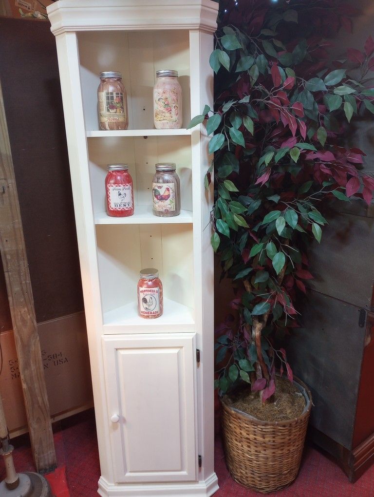 Wood Corner Cabinet.