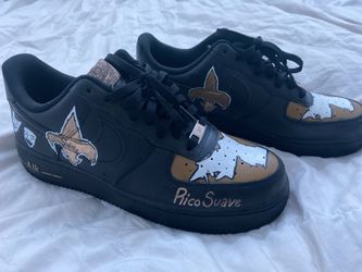 custom saints air force 1’s 