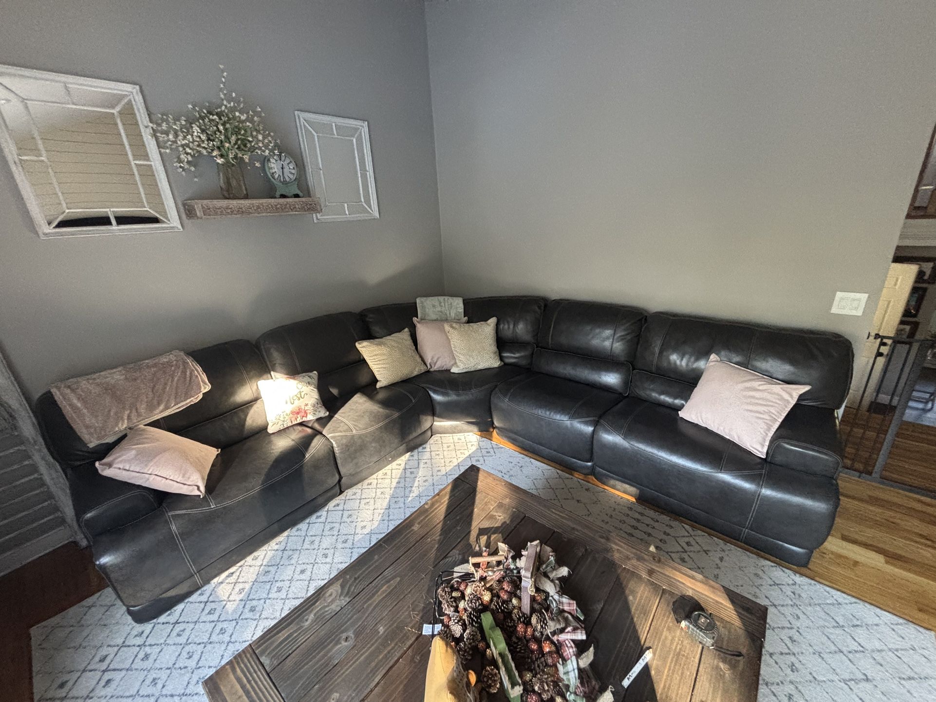 Leather Recliner Couch