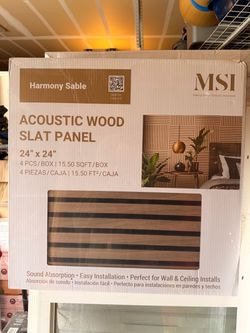 MSI Harmony Sable Acoustic Wood Slat Panel 24x24