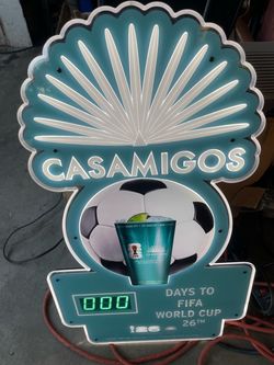 Official Casamigos FIFA World Cup 26 LED Countdown Display bar man cave soccer Futbol