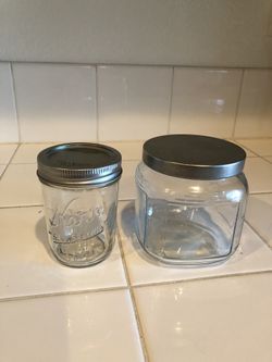 Glass Jars Both For $ .50 Cents