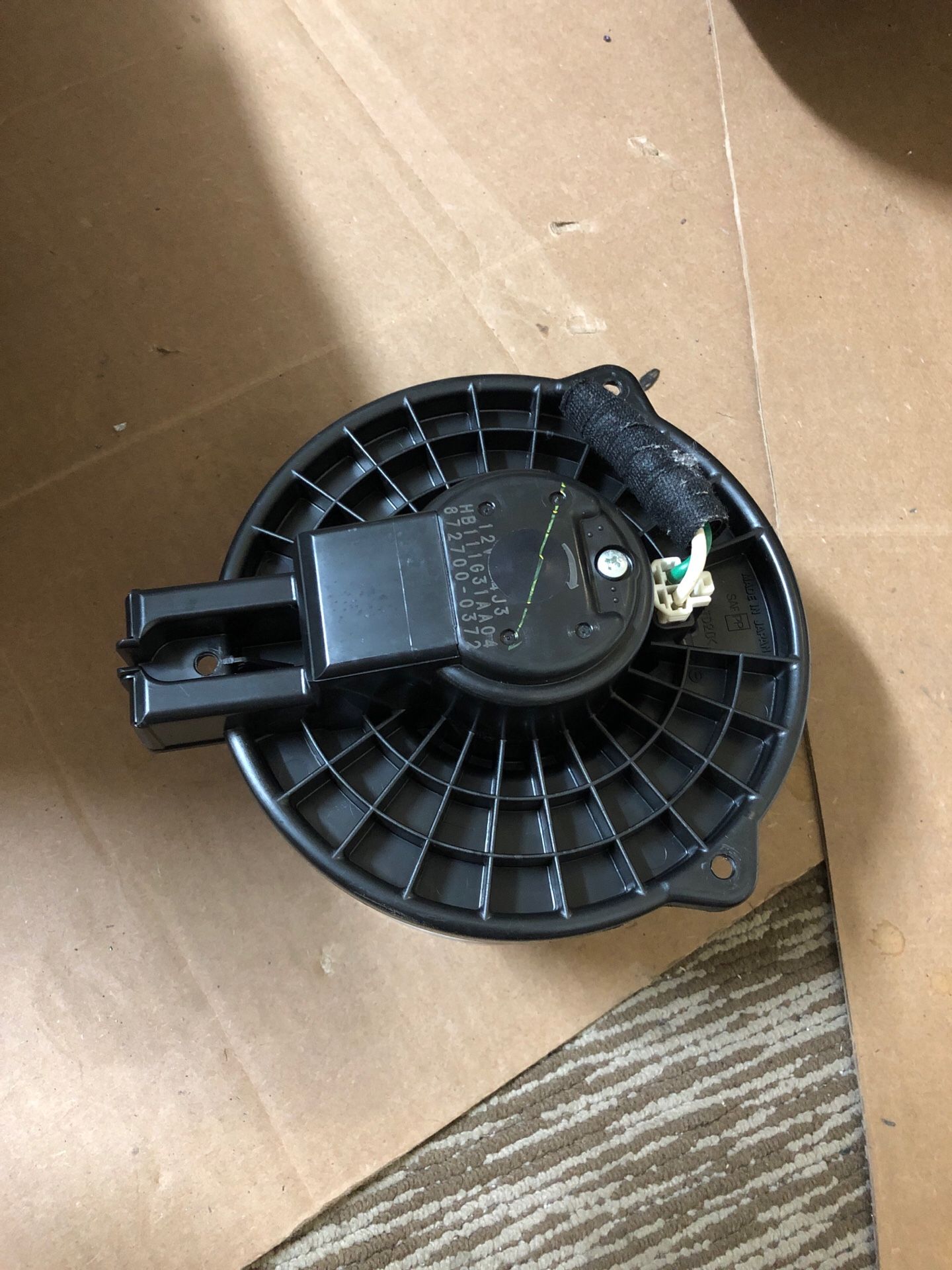 2015 Mazda 6 A/C heater blower motor