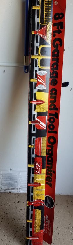 8 FT STEEL GARAGE TOOL LAWN ORGANIZER 24 TOOLS