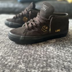 Converse Louie Lopez Pro Mid Suede Leather Brown Sneaker A01247C Men's Size 10