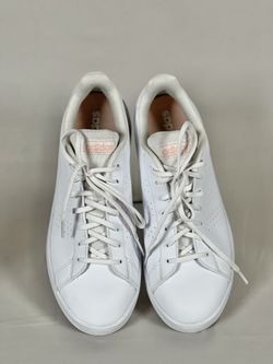 Womens Adidas Originals Advantage Base White/Glow Pink Sneaker Size 9