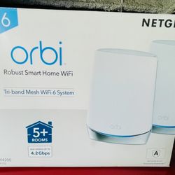 Great NETGEAR Orbi AX4200 Tri-Band Smart Home Mesh Wi-Fi 6 Wireless Router (RBK752)