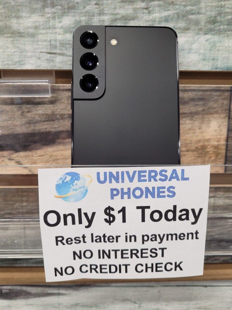In Box Samsung Galaxy S22 5G 128gb Unlocked Like New Condition No Defects.
$1 Down NO CREDIT CHECK FINANCING