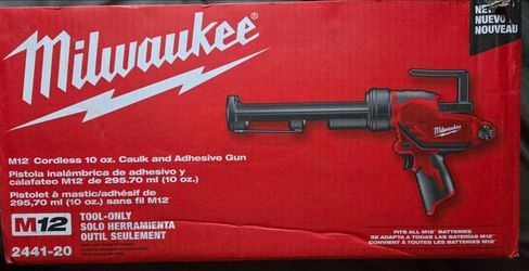 M12 cordless Milwaukee 10 Oz. Caulk and adhesive gun
