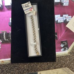 Silver Chino Link Bracelet 32.1 Grams 