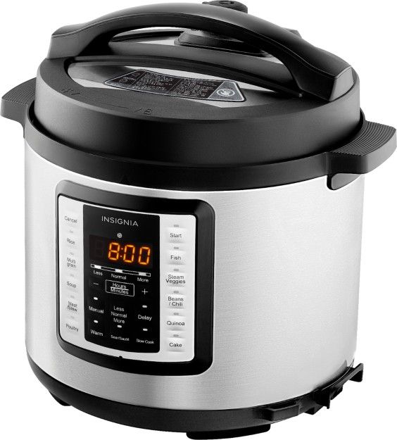 Insignia - 6qt Multi-Function Pressure Cooker - Stainless Steel