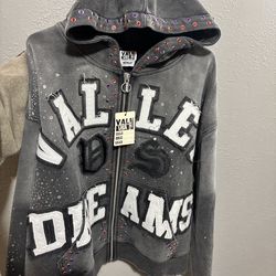 Valley sate rhinestone zip up
