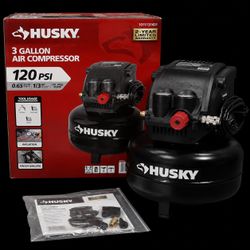 Husky 3 Gallon Air Compressor 120 PSI – Open Box
