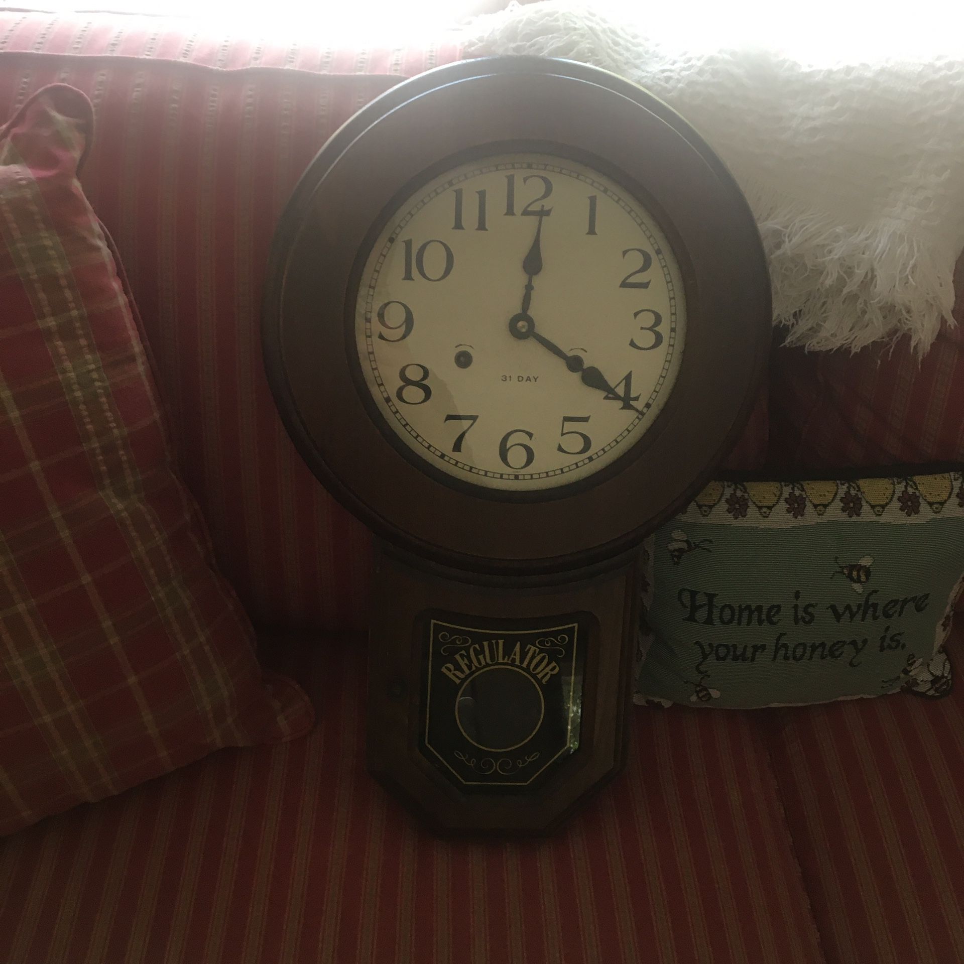 Key Wind Pendulum Wall Clock