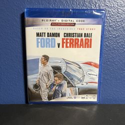 Ford v Ferrari Blu-ray Dvd + Digital Code New Sealed Matt Damon & Christian Bale
