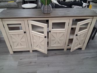 *Summer Sale Event!!!*---Attractive Ashley Farmhouse Inspired TV Stands---Now $899!!!---Delivery/Financing Available🫡
