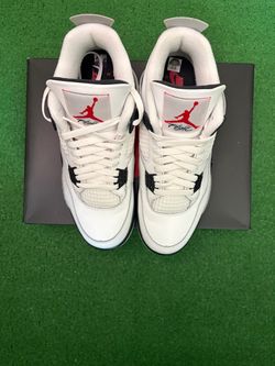Air Jordan retro 4 white cement size 10 in great condition with box and hang tag.