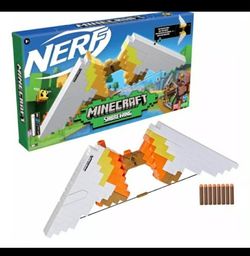 Nerf Minecraft Sabrewing Motorized Blaster Bow with 8 Elite Darts and 8-Dart Clip