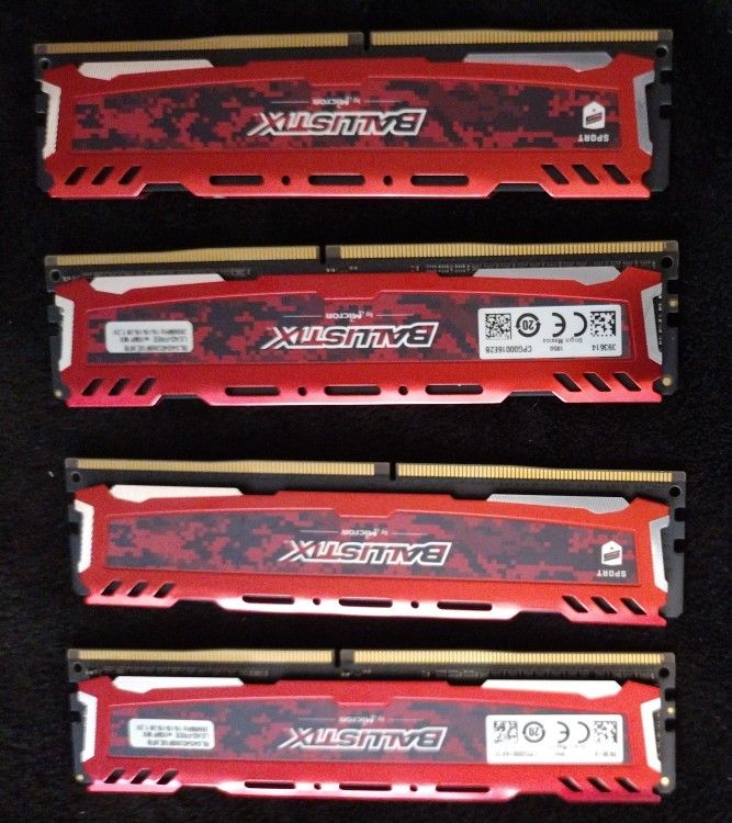 Crucial Ballistix Sport LT Red 16GB DDR4 2666MHz PC4-21300 DIMM OEM Desktop Memory BLS8G4D26BFSEK