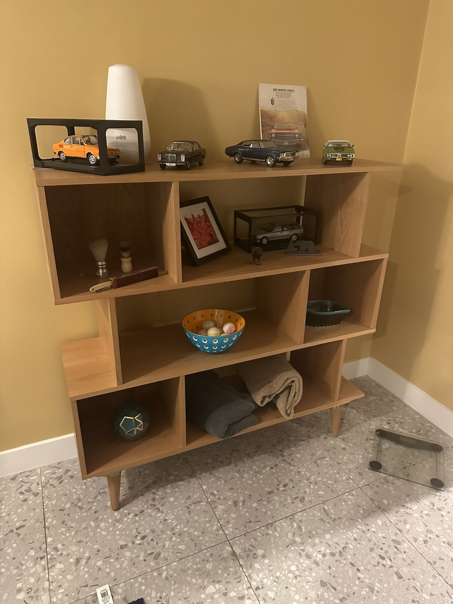 Wood Mid Century Bookshelf