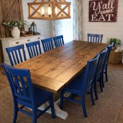 Custom Designed Farmhouse Dining Tables.