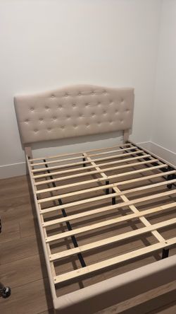 Queen Upholstered headboard and frame