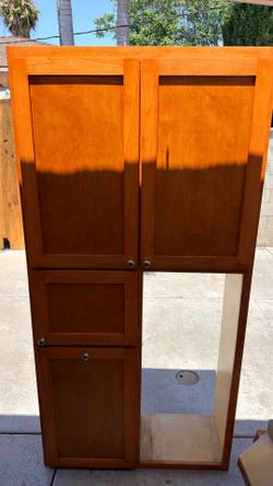 Light brown kitchen cabinet