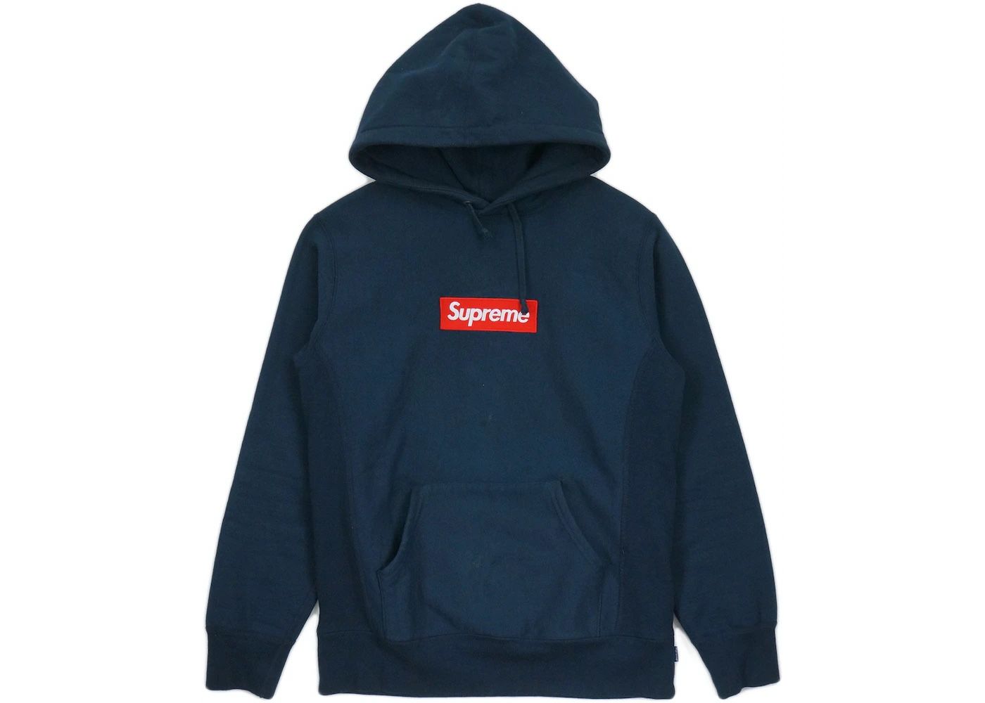 Supreme Hooded Sweatshirt Red On Navy