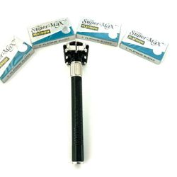 Heavy Duty Black Butterfly Style Old Fashion Safety Razor PLUS 20pcs Blades